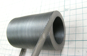 Hard wires such as resistance wire (iron-chromium alloy) are also wound.