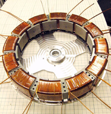 Why not try a high laminating factor with a toroidal coil?