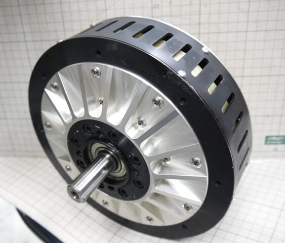 Axial to distributed winding!!  Be sure to let us know if you want to mimic ours!  This type is a brush type, but brushless is also available. Coggingless. Granular distribution winding with no cogging.