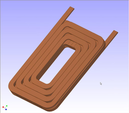 Coil modeling of multi-layer alpha winding/alpha winding. Alpha winding/multi-layer, multi-row alpha winding/layer turn winding